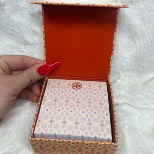 Tory Burch Orange and Cream Stationery Box